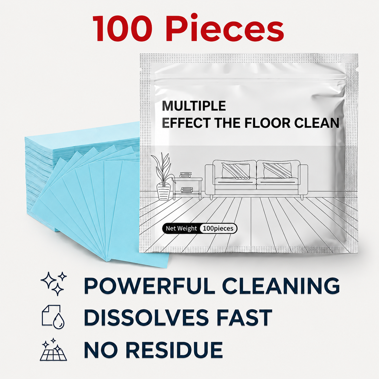 🔥Multi-Surface Floor Cleaning Tablets – Concentrated Cleaner for Hardwood, Tile, Laminate & More